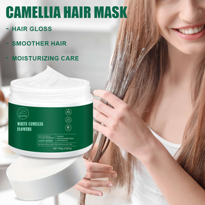 ROZINO Masque Capillaire Hydratant Profond à la Camélia Blanche Répare les Cheveux Abîmés Lisse les Frisotis Brillance Nourrissante Soin Traitant - Product Image 6