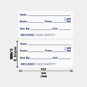 Impression d'autocollants couleur personnalisés 5x2,5 cm, étiquettes alimentaires autocollantes imperméables pour réfrigérateur, classification et date d'expiration, acceptées - Product Image 3