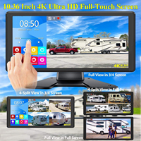 Caméra DVR 4 canaux AHD 1080P de 10,36 pouces, enregistreur vidéo, 1 an, vue panoramique large pour camions, bus, camping-cars, fourgonnettes USB