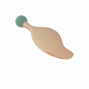 หยกเขียวธรรมชาติ หยกอเวนเจอรีนทรงกลม สำหรับนวดใต้ตา ลดอาการบวม - Product Image 2