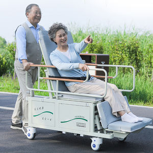 Регулируемая 5-функциональная ручная инвалидная коляска с кроватью для пожилых людей, дома престарелых, медицинская больница, использование стальной АБС, дешевый унитаз в комплекте - Product Image 2
