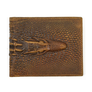 Portefeuille long en cuir véritable à motif d'alligator <span class=keywords><strong>Porte</strong></span>-cartes pour hommes Pochette pour téléphone portable <span class=keywords><strong>Porte</strong></span>-monnaie Carteira Portefeuilles pour hommes de haute qualité - Product Image 2