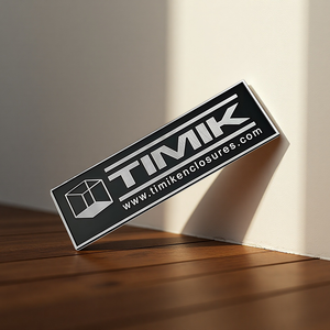 맞춤형 모던 다이캐스트 알루미늄 오일 프레스 가공 실크스크린 인쇄 라우드스피커 박스 사운드박스 명판 3D 엠보싱 - Product Image 3