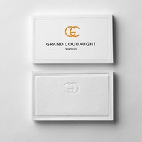 Cartes de visite personnalisées de luxe avec bordure dorée, impression sur papier fantaisie
