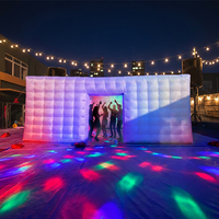 Tente de fête gonflable géante pour discothèque KTV tente gonflable extérieure grande publicité tente cubique gonflable avec LED