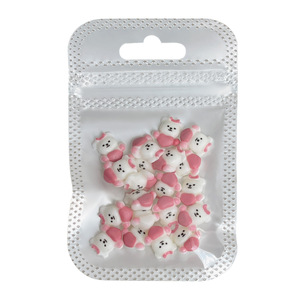 Breloques 3D en résine en forme de cœur d'ours, décorations d'ongles mignonnes de dessin animé à empiler pour la manucure - Product Image 6
