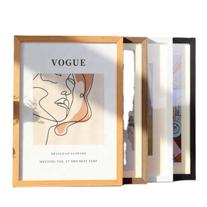 Bảo Tàng Chất Lượng Tùy Chỉnh Màu Đen Gỗ Khung Ảnh Uv-In 40X60 Áp phích Hình Ảnh 6X8 Tiền Bộ Sưu Tập Máy Tính Để Bàn Đứng Tường Treo - Product Image 1