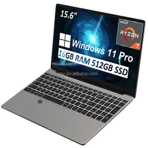 Hot bán 15.6 inch AMD r 7 5700u 1920x1080 IPS AMD Card đồ họa kinh doanh kim loại máy tính xách tay Octa Tiếng Anh