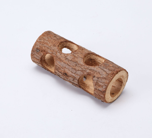 Tunnel in Legno Naturale Marrone per Criceti e Topi, Giocattolo a Forma di <span class=keywords><strong>Tronco</strong></span> d'Albero - Product Image 5