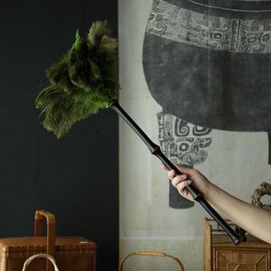 Plumeau en bambou fait main, plumeau en plumes d'autruche, outil de dépoussiérage domestique, plumeau de nettoyage - Product Image 4