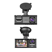 Enregistreur vidéo de voiture DVR 3 pouces 3 caméras 1080P Stream Media Dash Cam Rétroviseur avec caméra arrière Support WIFI