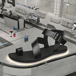 Elegantes Sandalias de Cuero Hechas a Mano para Hombre, Estilo Pescador, para Exteriores, Oficina, Carrera, Clásicas, de Verano, de Lujo - Product Image 2