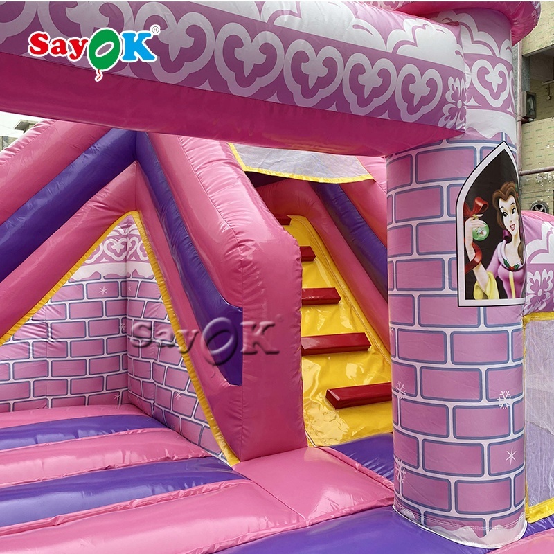 Castle's's pink princess and Castle de Combination trampoline bouncer trampoline bouncer slide's aquatic