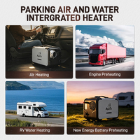 Chauffage au diesel portable Alpicool 12V/24V 5KW pour voiture, camion et maison, avec télécommande et écran d'affichage