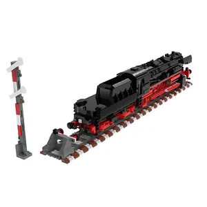 BuildMoc Classe allemande 52.80 Locomotive à vapeur Train à vapeur Kit de blocs de construction assembler modèle véhicule jouet enfants cadeau d'anniversaire