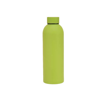 Bouteille d'eau isotherme en acier inoxydable 304 avec revêtement en caoutchouc de 500 ml, petite ouverture, bouteille d'eau de sport, portable pour voiture, isolée pour l'extérieur - Product Image 2