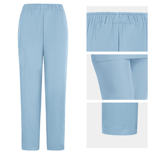 V-neck Long Sleeve Scrub <b>Set</b> Women Moisture Wicking Breathable <b>Knitted</b> Full Sleeve Workwear For Salon Pet Hospital - Product Image 3