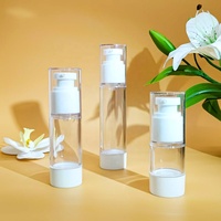 Bouteille de sérum de lotion sous vide 15ml 30ml 50ml, pompe blanche AS/PP, emballage cosmétique vide pour crème, essence, fond de teint