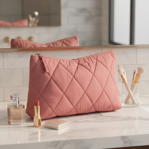 Bolsa de Maquillaje Personalizada al por Mayor, Ecológica, Acolchada, con Cierre, Bolsa de Cosméticos Portátil para <span class=keywords><strong>Viajes</strong></span>, para Chicas - Product Image 4