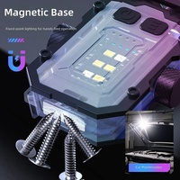 Linterna EDC Multifuncional, 8 Modos, Recargable por USB, LED, IP55 Impermeable, Más de 1000 Lúmenes, Haz Ajustable, Base Magnética con Clip