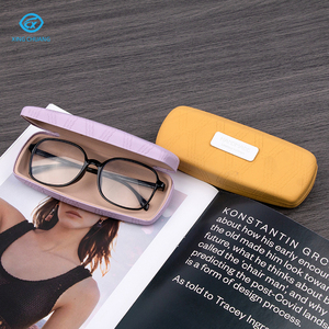 Estuche rígido de PU de buena calidad con logotipo personalizado para gafas Estuche óptico antipresión Estuche portátil para anteojos Elegante <span class=keywords><strong>y</strong></span> asequible - Product Image 1
