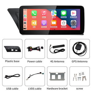 Lecteurs vidéo de voiture Android 14 Snapdragon 665 avec CarPlay sans fil pour <span class=keywords><strong>AUDI</strong></span> A4 A5 B8, navigation GPS, écran multimédia central - Product Image 5