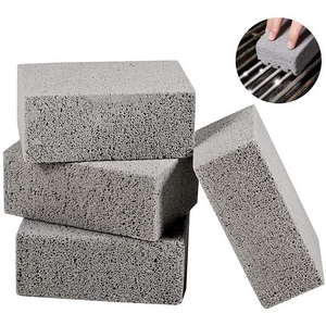 Lot de 4 pierres <span class=keywords><strong>ponce</strong></span> robustes pour nettoyer les grilles de barbecue, ensemble de briques détachantes pour les taches de barbecue, portables et faciles à nettoyer - Product Image 3