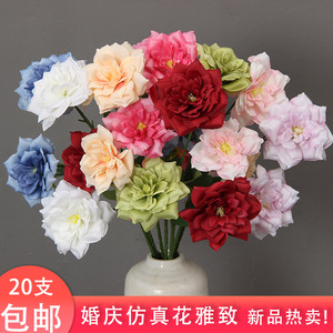 Fleurs de pivoine artificielles en soie, décorations de mariage, accessoires d'intérieur et d'extérieur durables - Product Image 2