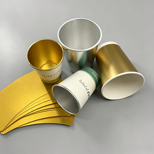 Vaso de papel para bebidas para llevar con tapas, recubierto de PE, de pared simple o doble, peso y tamaño personalizados para café, té, leche, fabricación a granel. - Product Image 5