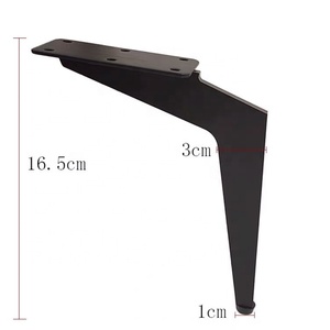 Modern Style Black Metal Legs Feet <b>Risers</b> for Sofa Chair Legs Hotel & Living Room Use - Product Image 2