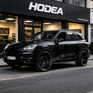 5 <span class=keywords><strong>Ruedas</strong></span> Forjadas Negras Brillantes de Doble Radiación de 18-22 Pulgadas, Llantas Monobloque Personalizadas 5x112 5x120 para BMW Tesla Audi - Product Image 4