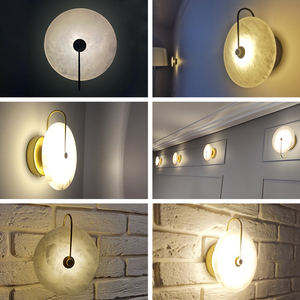 Lampe murale en albâtre vente en gros prix chambre à coucher applique murale de chevet applique murale de luxe originaire d'Espagne albâtre naturel - Product Image 4