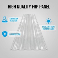 Feuille de toit en fibre de verre Frp feuille de toit transparente panneau de lucarne ondulé protégé contre les UV pour entrepôt d'usine