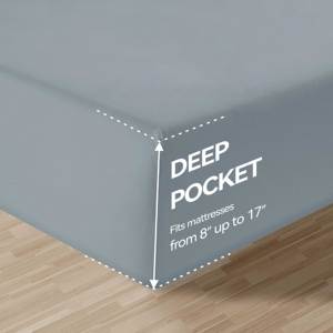 Sang Trọng Sateen Dệt 500TC 100% Ai Cập Bông Nữ Hoàng Tấm Set Với Thêm Sâu Túi Cho Khách Sạn Và Nhà - Product Image 5