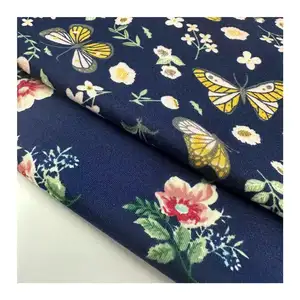 Conceptions personnalisées tricoté 95% polyester 5% spandex lait soie tissu imprimé double brossé délicieux tissu pour femmes pyjamas
