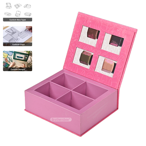 Caja de Regalo Magnética Rosa de Cartón Rígido con Logotipo Personalizado de Lujo para Juego de Frascos de Vidrio para Miel - Product Image 2