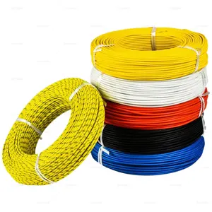 Cable eléctrico de goma de silicona 26 24 20 18 16awg, cable trenzado de silicona de cobre estañado UL3122 Cable aislado de fibra de vidrio