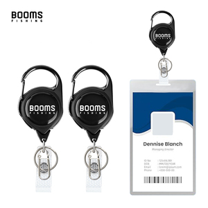 Retractor de cable para pesca con mosca, soporte retráctil para tarjetas de identificación, clip de resorte de acero inoxidable de liberación rápida RG1, poliéster - Product Image 1