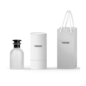 Bouteille de <span class=keywords><strong>parfum</strong></span> de luxe rechargeable ronde givrée 30ml 50ml 100ml bouteille de <span class=keywords><strong>parfum</strong></span> vide avec boîte et emballage de sac - Product Image 1