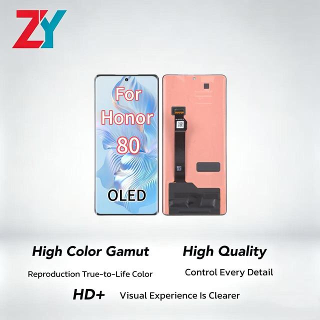 For Honor 80 OLED LCD Touch Display Screen for Mobile Phone Repair & Replacement 1 Year Warranty