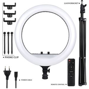 Aro de Luz LED de 21 Pulgadas, 54 cm de Diámetro Exterior, 65 W, 2700-6500 K, Regulable, con Soporte - Product Image 3