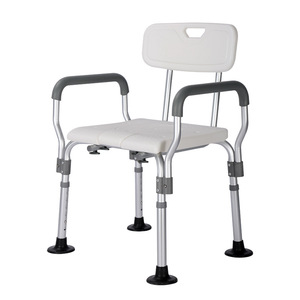 Chaise d'aisance de toilette en aluminium pliable avec coussin de siège élargi pour les personnes âgées - Product Image 1