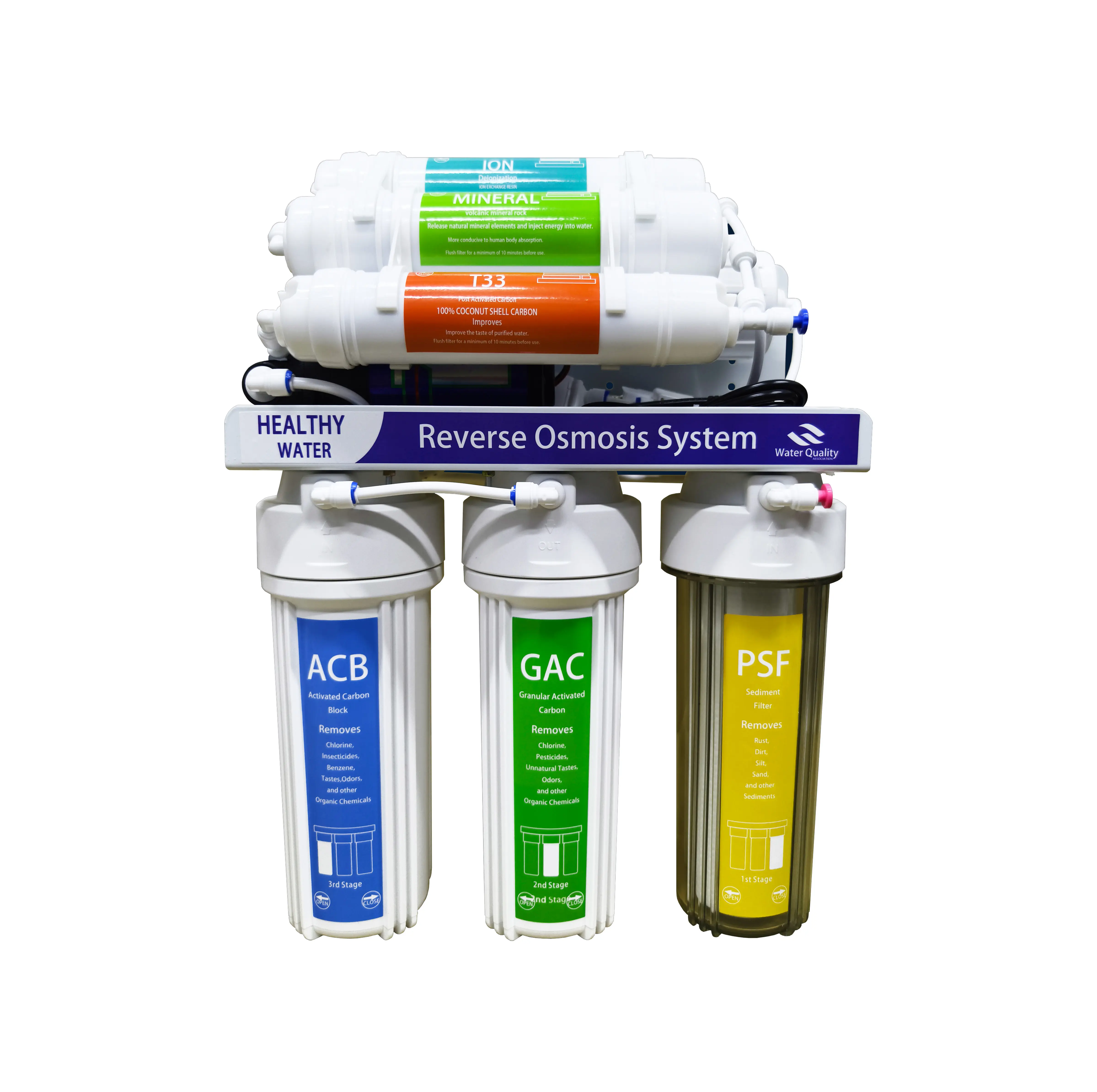 JIEWI Uv-Wasserreiniger Ro-Wasserfilter Umkehrosmosisystem 7-Stufen-Osmose-Wasserfilter oder -Reiniger für zuhause