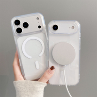 Étui transparent avec bouton de contrôle de la caméra pour iPhone 18 Pro Max, 17 Air, 16, 17 Pro Max, 16, 17 Pro – Coque magnétique en acrylique