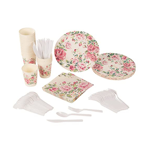 Fête imprimée fournitures en vrac bon marché écologique compostable Restaurant 6 9 10 12 pouces assiettes à vaisselle en papier <span class=keywords><strong>kraft</strong></span> jetables - Product Image 5