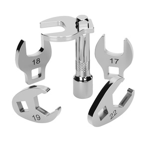 Jeu de clés à molette réglables Dzt 3/8 po métriques à cliquet, à mâchoires ouvertes, qualité industrielle, en acier à haute teneur en carbone, kit d'outils - Product Image 2