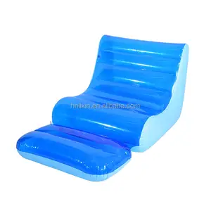 Benutzer definierte große Pool Float aufblasbare Lounge Chair blau aufblasbare Pool Spielzeug Strand schwimmt für Kinder Familie Pool