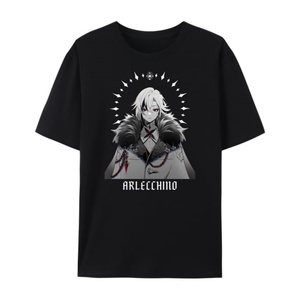 T-shirt décontracté unisexe pour homme, coupe régulière, en coton tricoté imprimé, personnalisé pour la série Eleven Fatui Harbingers, respirant - Product Image 6