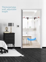 Balançoire-sauteuse pour bébé avec support en bois massif, chaîne réglable, utilisation manuelle en intérieur, 2-3 ans, unisexe, capacité de charge de 12 kg, design moderne