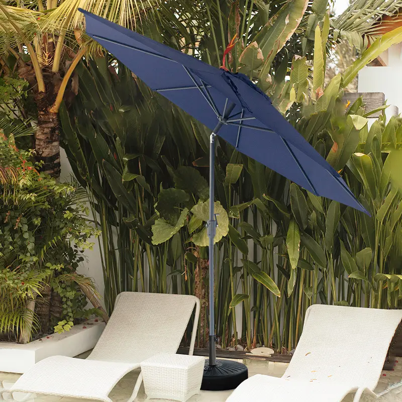 Parapluie de patio Parapluie de marché de jardin extérieur Polyester Mobilier d'extérieur durable Parapluie de plage de rue moderne